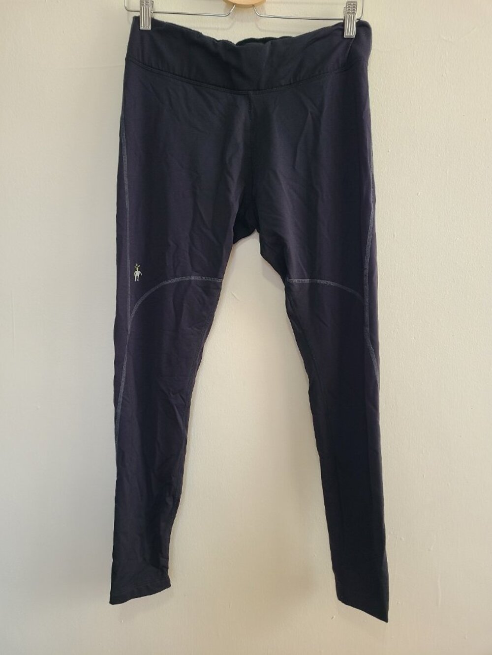 SMARTWOOL PhD Black LEGGINGS Tight Base Layer Wool Pants Women's Size L